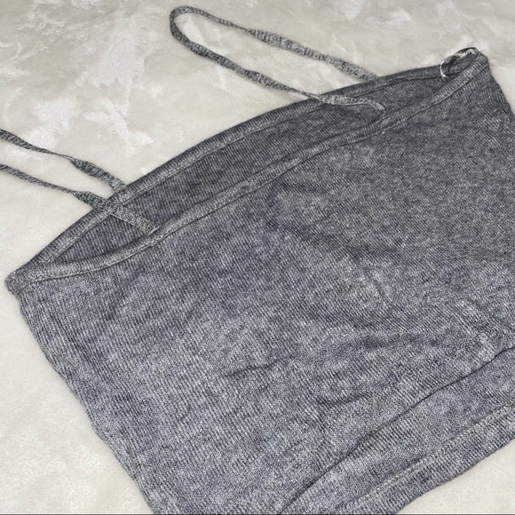 GREY CROPPED TANK TOP - Picture 5 of 6